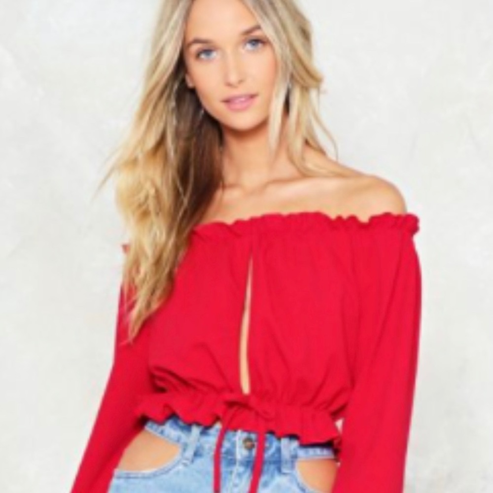 Nasty Gal off the shoulder top